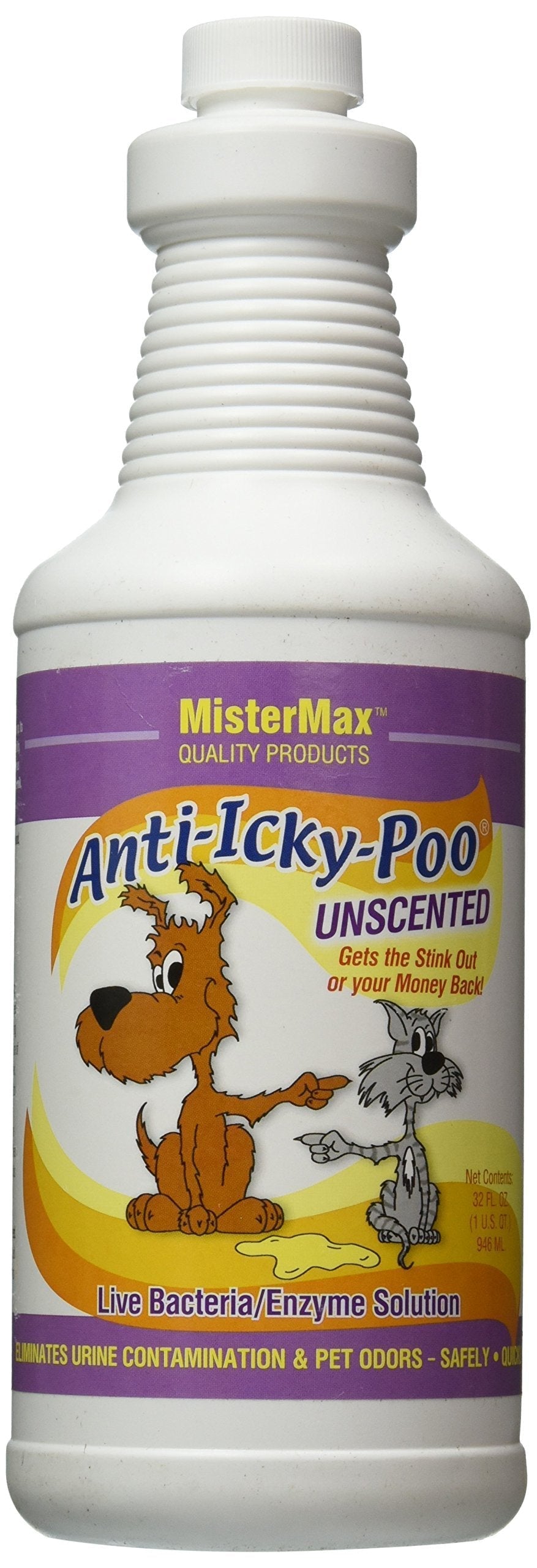 [Australia] - Mister Max Unscented Anti Icky Poo Odor Remover, Quart Size 