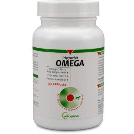 Vetoquinol Triglyceride Omega Dog Supplement Capsules, Medium-Breed: 30-60 lbs 60 Capsules - PawsPlanet Australia