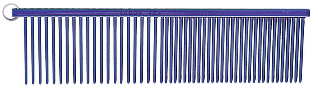 Resco Combination Comb 1 1/2 -Inch tooth length with Medium and Coarse Tooth spacing 1.5" Teeth/Medium-Coarse Spacing Candy Blue - PawsPlanet Australia