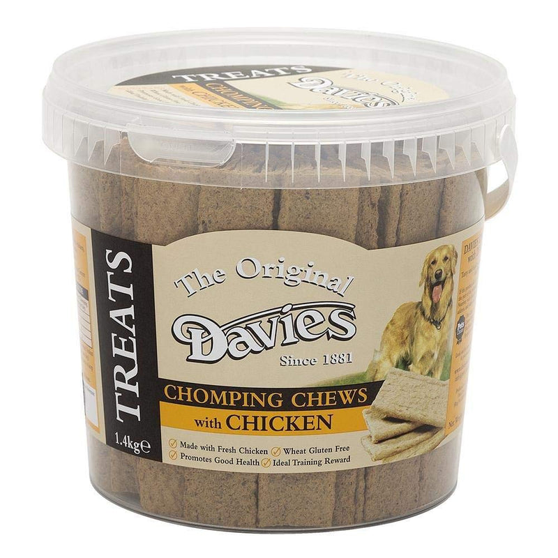 Davies Chomping Chews Chicken Jar 1.4kg - PawsPlanet Australia