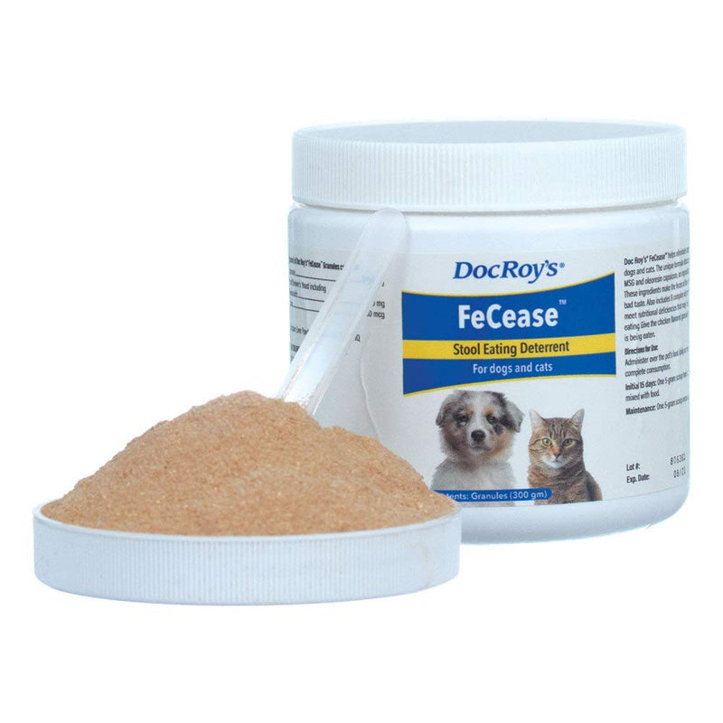 Revival Animal Health Doc Roy's FeCease- Stool Eating Deterrent- for Dogs & Cats- 300gm Granules - PawsPlanet Australia