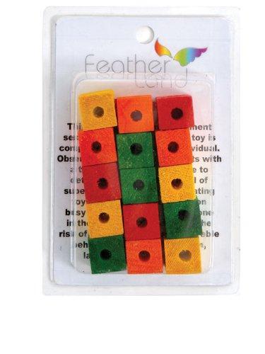 [Australia] - Featherland Paradise, Brightly Colored/ABC Wood Blocks, Bird Toy Parts 15-Pack 