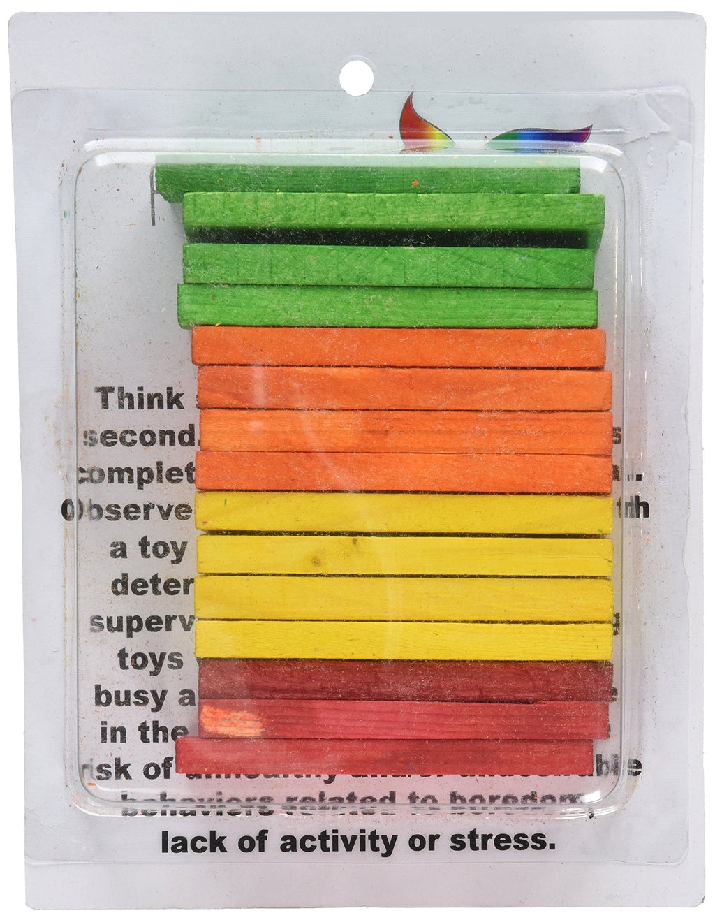 [Australia] - Featherland Paradise, Brightly Colored Wood Slats, Bird Toy 15 Pack 