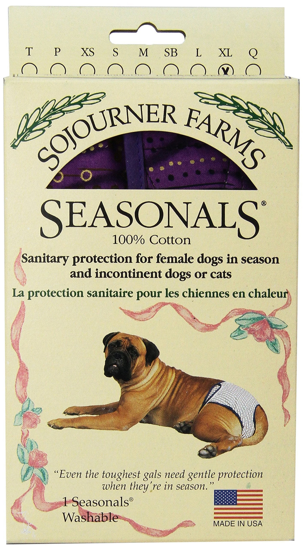 [Australia] - Ya-Zoo Dezigns, LLC Seasonals Washable Dog Diaper X-Large Purple Batik 