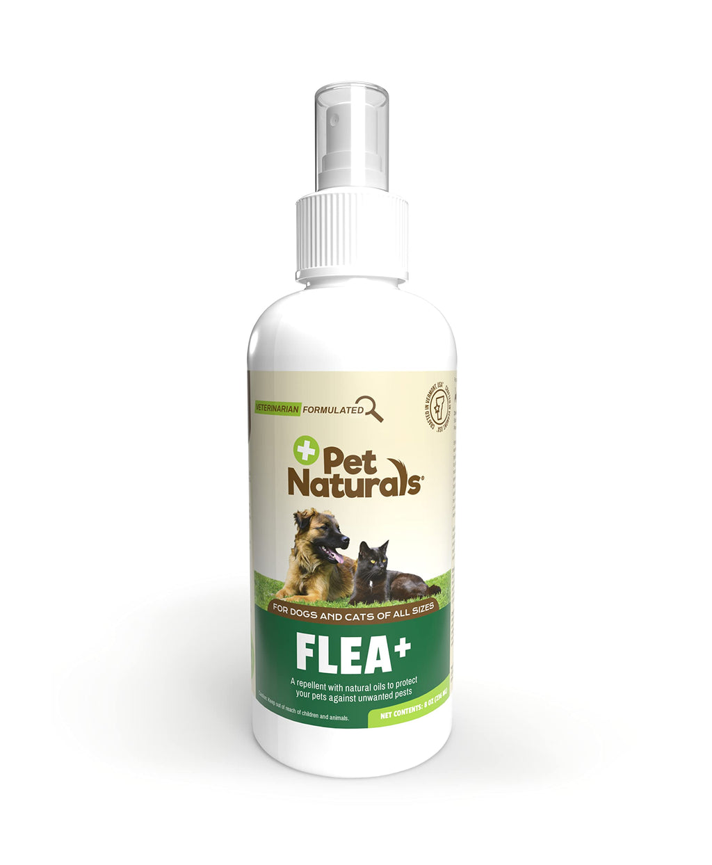 Pet Naturals Flea and Tick Spray with Natural Oils for Dogs and Cats, 8 Ounce - Safe for Bedding and Collars - Clean, Non Sticky Ingredients - PawsPlanet Australia