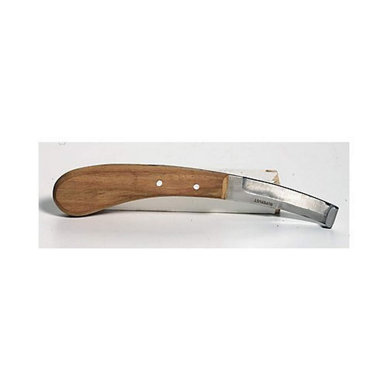 Weaver Leather Right-Handed Hoof Knife with Wooden Handle, Brown - PawsPlanet Australia