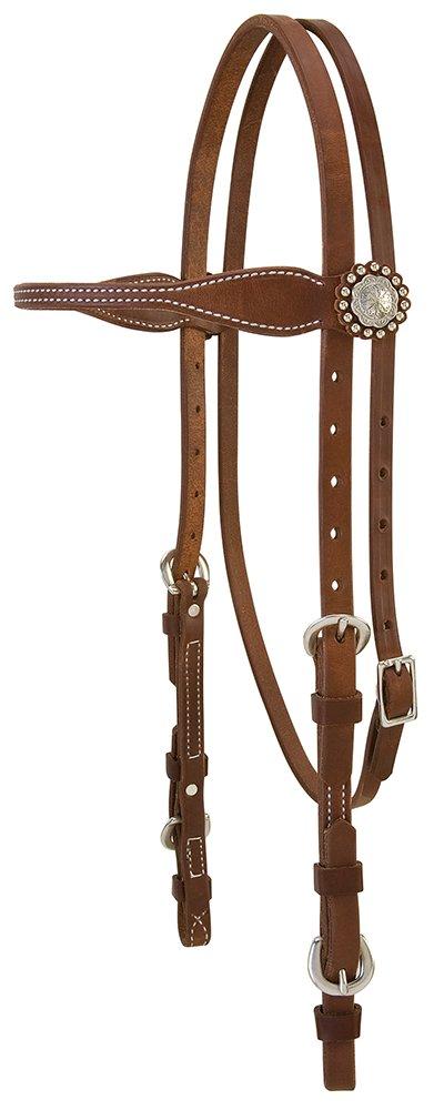 Weaver Leather Stacy Westfall ProTack Oiled Browband Headstall - PawsPlanet Australia