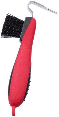 Tough 1 Great Grip Hoof Pick/Brush Red - PawsPlanet Australia