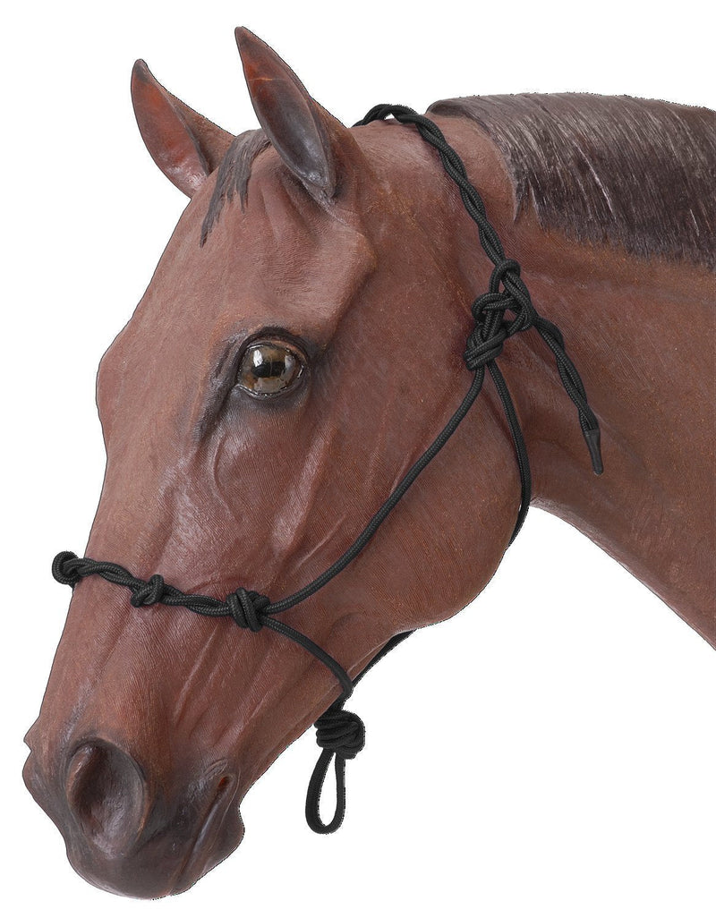 Tough 1 Knotted Rope & Twisted Crown Training Halter Black - PawsPlanet Australia