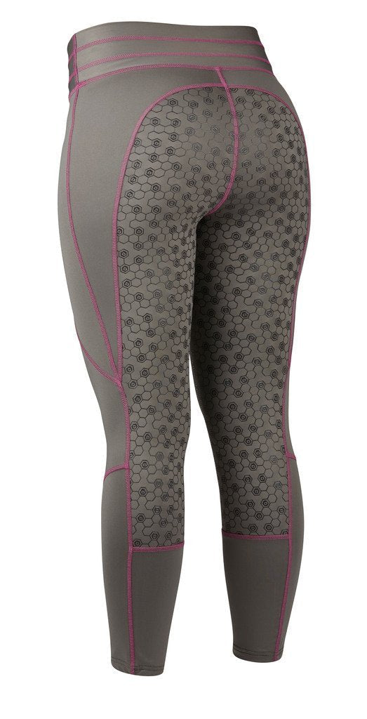 Dublin Performance Compression Ladies Riding Tights Grey 14/32" - PawsPlanet Australia