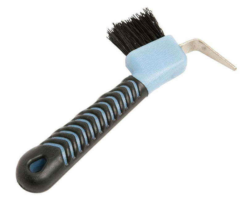 Roma Deluxe Soft Grip Hoof Pick Light Blue/black - PawsPlanet Australia