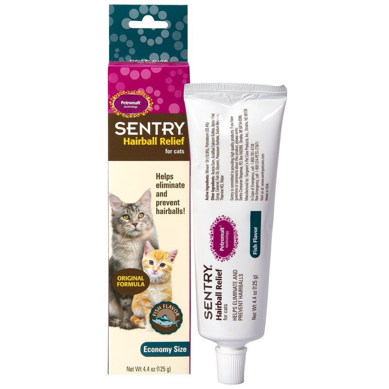 SENTRY Hairball Relief for Cats (Petromalt), Fish Flavor 4.4 oz - PawsPlanet Australia