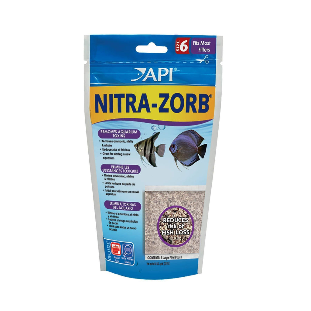 API ZORB Filtration media, Variety of aquarium filtration pouches, Fit most canister filters, Clean and clear water, remove toxins that can be harmful to fish and lead to cloudy water or algae growth 1-Count Nitra-Zorb - PawsPlanet Australia