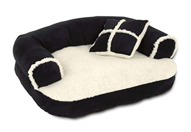 Petmate Aspen Pet Sofa Bed with Pillow for Comfort and Support - One Size - Assorted Colors - PawsPlanet Australia