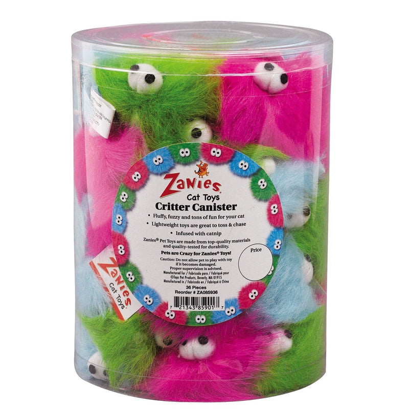 [Australia] - Zanies Critter Cat Toys, 36-Piece Canisters 