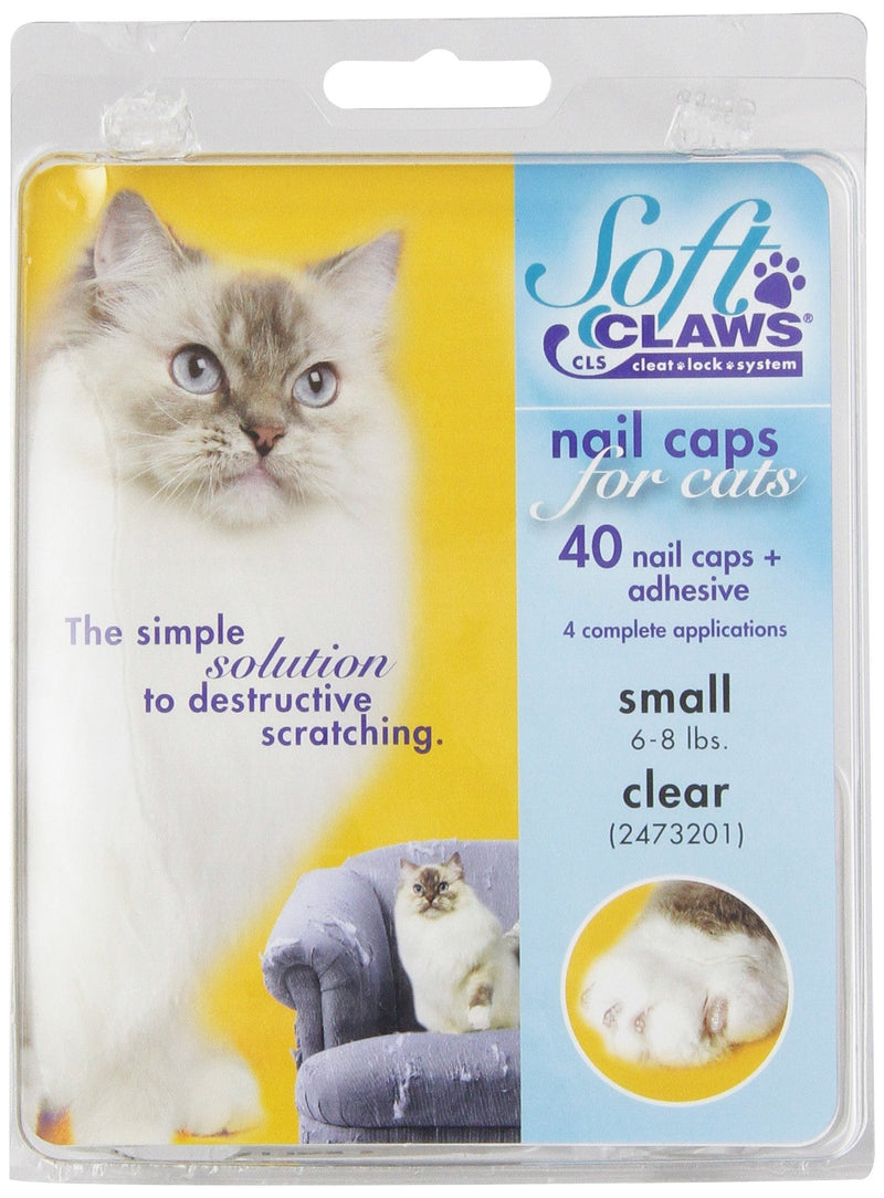 Feline Soft Claws Cat Nail Caps Take-Home Kit, Small, Clear - PawsPlanet Australia