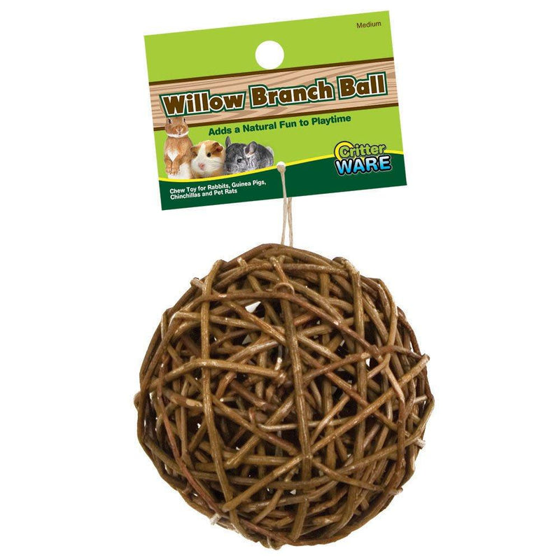 Ware Manufacturing Willow Branch Ball for Small Animals - 4-inch 1-Pack - PawsPlanet Australia