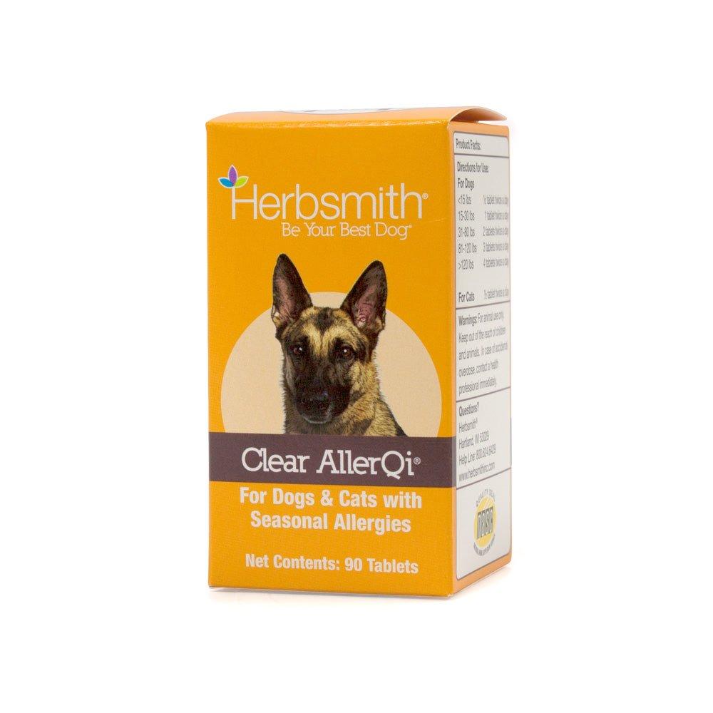 Herbsmith Clear AllerQi – Allergy Aid for Cats and Dogs – Pet Allergy Support – Anti Itch Pills for Dogs and Cats 90ct Tablets - PawsPlanet Australia