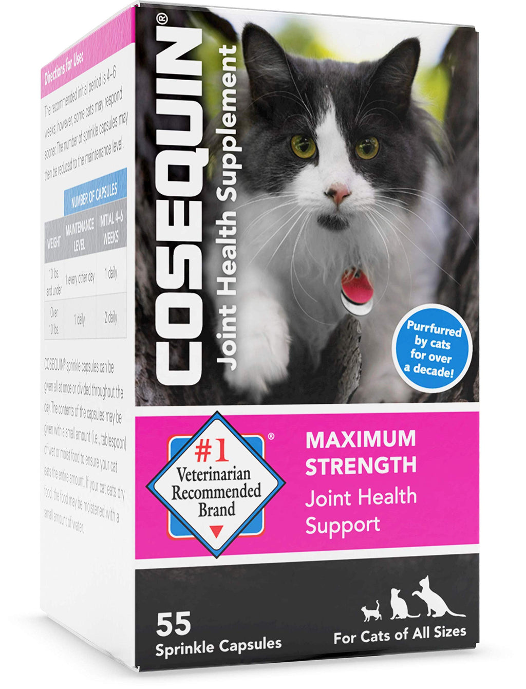 Cosequin Joint Health Supplement Capsules for Cats - With Glucosamine and Chondroitin 55 Count 1 Pack - PawsPlanet Australia
