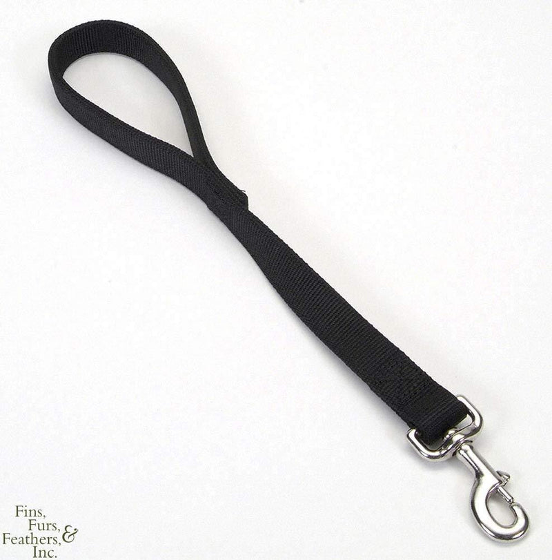 [Australia] - Coastal Pet Double-Ply Nylon Dog Leash - Traffic Lead (Black, 18 Inch L x 1 Inch W) 