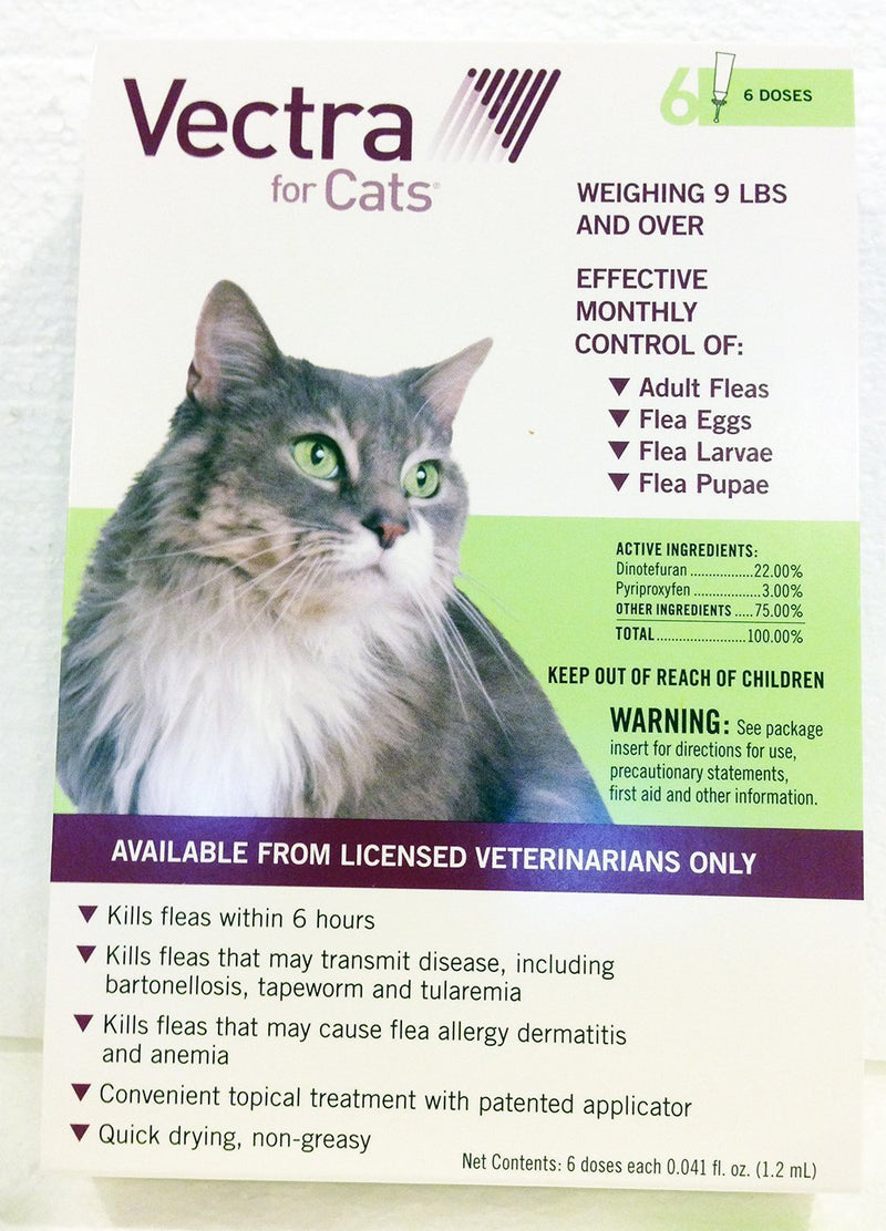 Vectra Green For Large Cats Over 9 Pounds USA Version EPA Registered (Controls Fleas In All Stages) by Unknown - PawsPlanet Australia