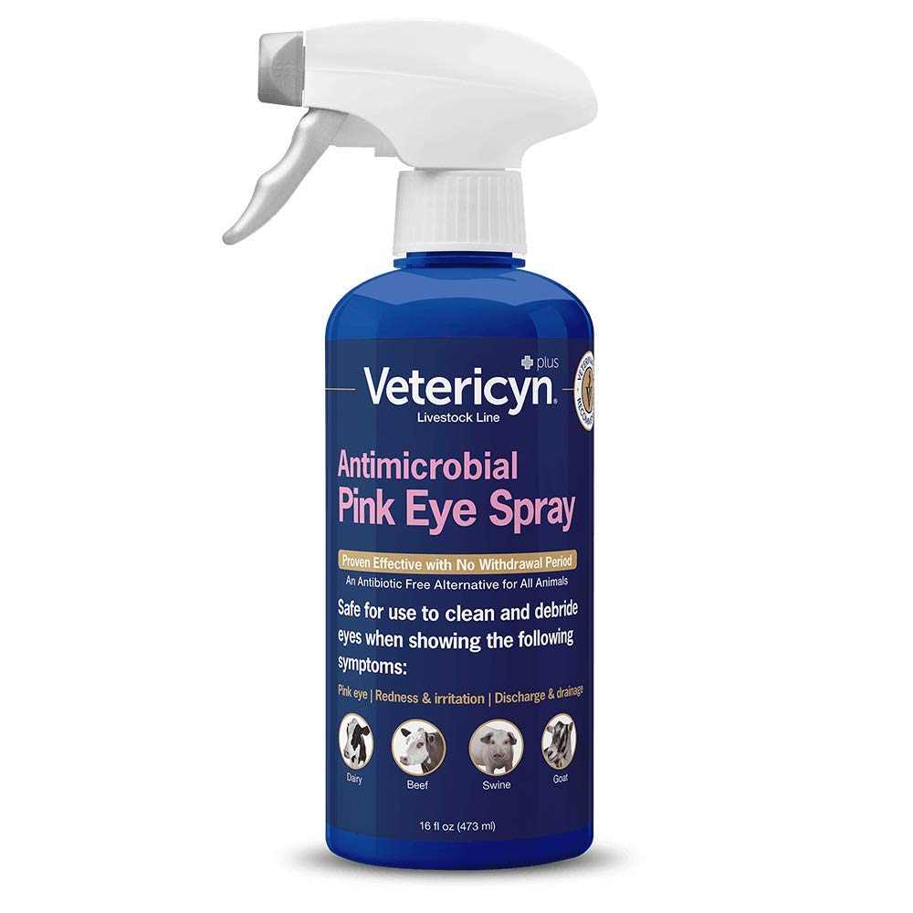 Vetericyn Plus Pink Eye Spray. Safe and Effective Relief for Redness, Irritation, Discharge and Drainage. No Stinging or Burning. for Cats, Dogs, Livestock and More. (16 oz 473 mL) - PawsPlanet Australia