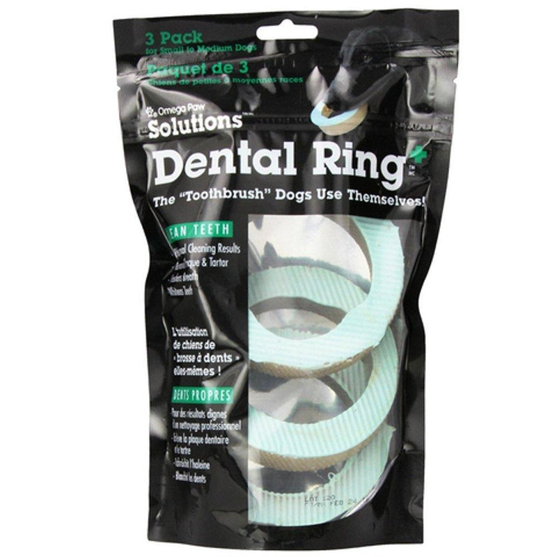 Omega Paw Dog Dental Ring Solutions, 3-Pack, Large - PawsPlanet Australia