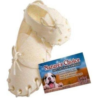 Loving Pets Dlv4445 Natures Choice 50-Pack Natural Rawhide Laced Shoe Chews For Dogs, 3-Inch, White - PawsPlanet Australia