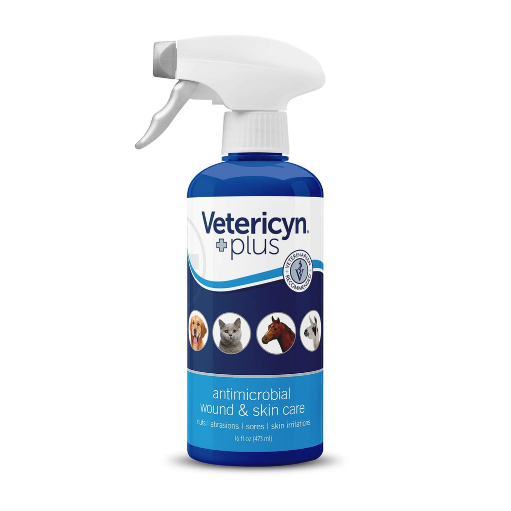 Vetericyn Plus Wound and Skin Care. Spray to Clean Cuts and Wounds. 16-Ounce Trigger All Animal - PawsPlanet Australia