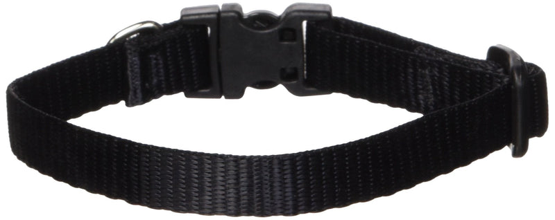 [Australia] - Lupine 1/2-Inch Adjustable Dog Collar Black 1/2" by 8"-12" Adjustable Collar 