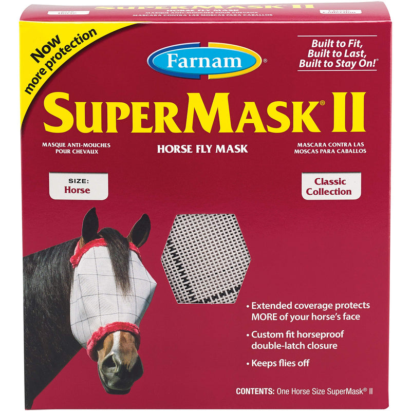 SuperMask II Horse Fly Mask Classic Collection, Assorted Standard Packaging - PawsPlanet Australia