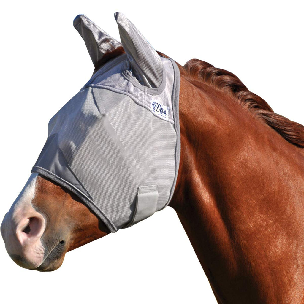 Cashel Crusader Standard Mule Donkey Fly Mask with Ears, All Sizes Weanling/Small Pony Gray - PawsPlanet Australia
