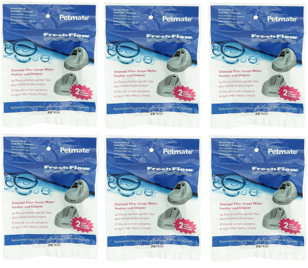 [Australia] - (12 Pack) Petmate Fresh Flow Filter Cartridges - 6 Packages with 2 Filters each 