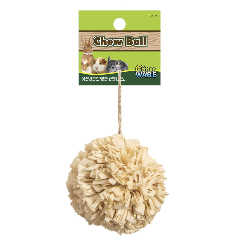 [Australia] - Ware Manufacturing Natural Corn Leaf Ball Toy for Small Pets, Large 