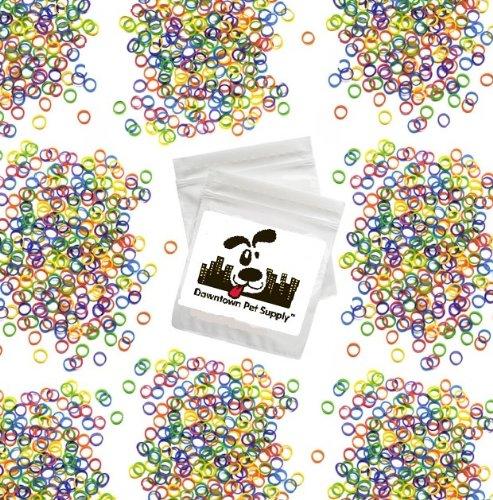 [Australia] - Downtown Pet Supply 100 Pack Orthodontic Elastics 1/4" Multiple Mixed NEON Colored Rubber Bands Great for Dog Grooming Top Knots, Bows, Braids, and Dreadlocks 1/4" (6.4mm) Multi-Colored (100 Pack) 