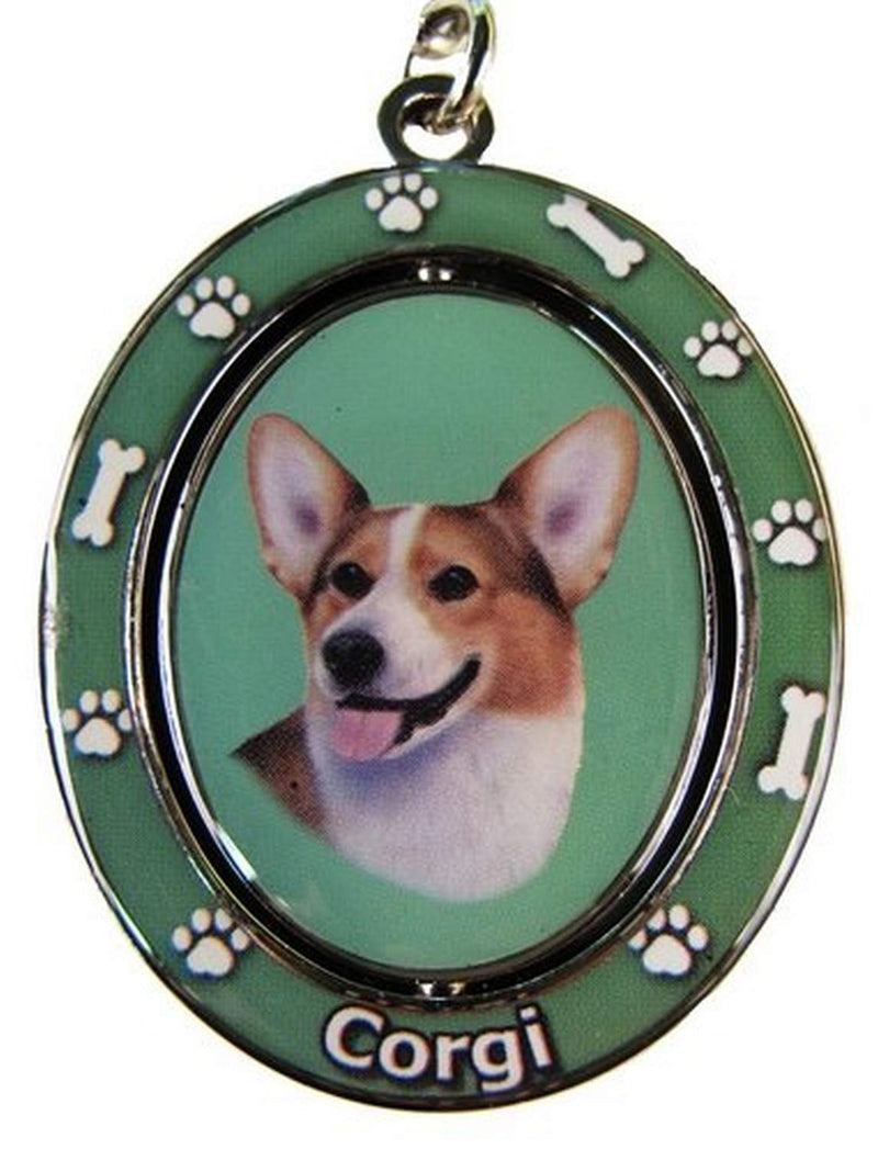 [Australia] - Welsh Corgi Key Chain "Spinning Pet Key Chains"Double Sided Spinning Center With Welsh Corgis Face Made Of Heavy Quality Metal Unique Stylish Welsh Corgi Gifts 