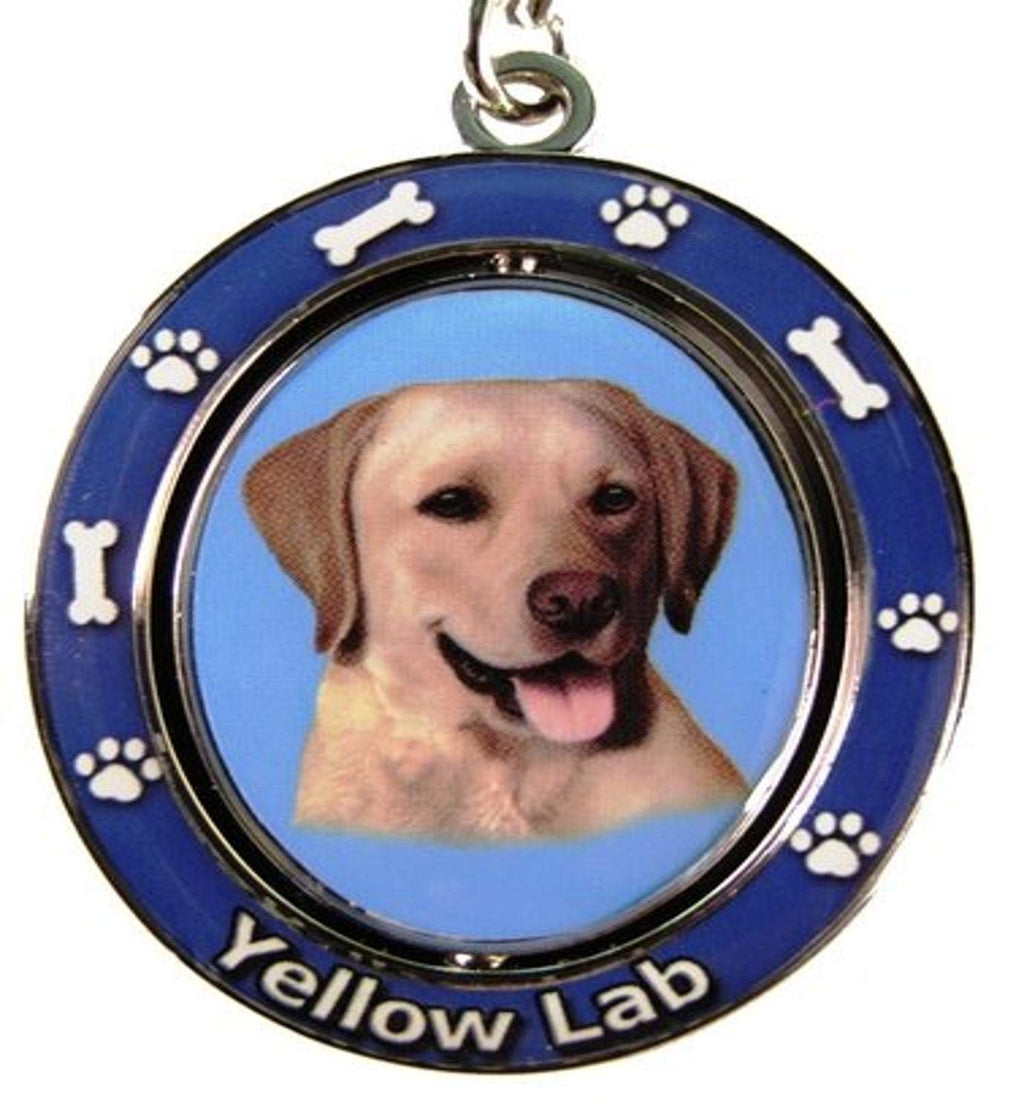 [Australia] - Yellow Lab Key Chain "Spinning Pet Key Chains"Double Sided Spinning Center With Yellow Labs Face Made Of Heavy Quality Metal Unique Stylish Yellow Lab Gifts 