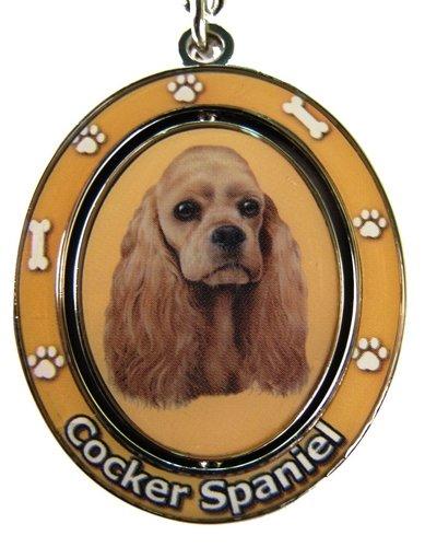 [Australia] - Cocker Spaniel Key Chain "Spinning Pet Key Chains"Double Sided Spinning Center With Cocker Spaniels Face Made Of Heavy Quality Metal Unique Stylish Cocker Spaniel Gifts 