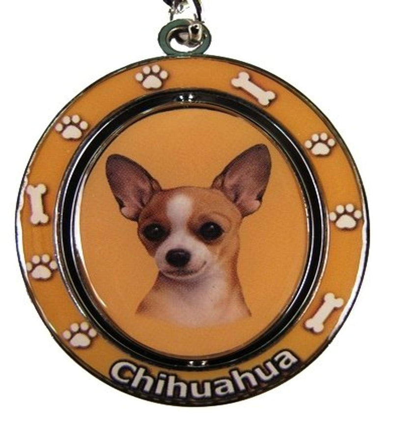 [Australia] - Chihuahua Key Chain "Spinning Pet Key Chains"Double Sided Spinning Center With Chihuahuas Face Made Of Heavy Quality Metal Unique Stylish Chihuahua Gifts 