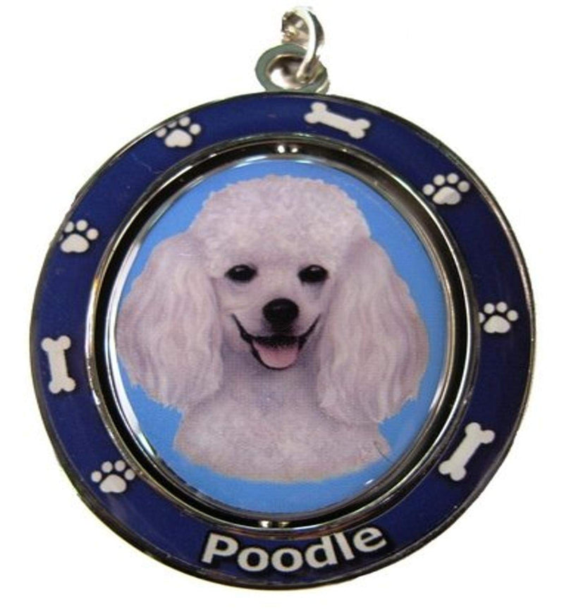 [Australia] - Poodle Key Chain "Spinning Pet Key Chains"Double Sided Spinning Center With Poodles Face Made Of Heavy Quality Metal Unique Stylish Poodle Gifts 