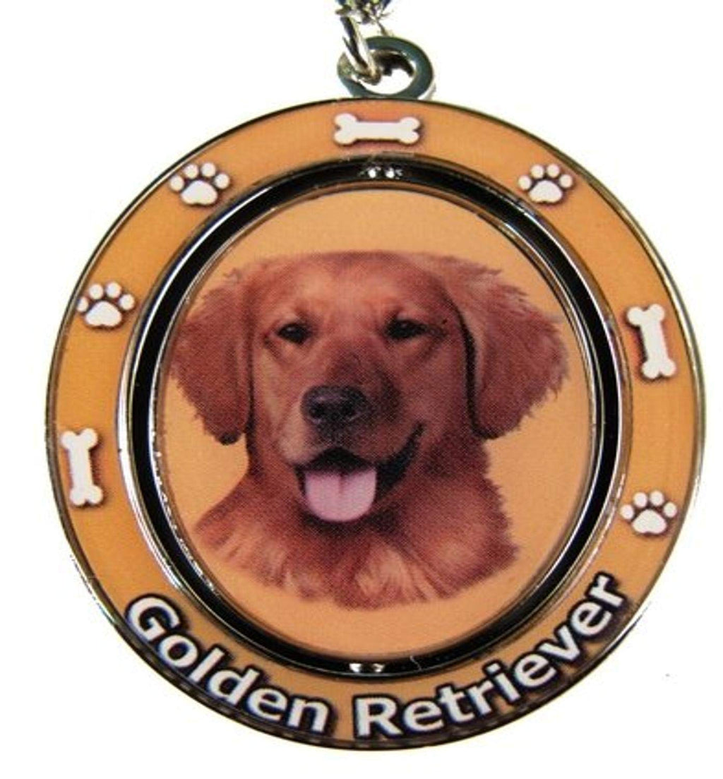 [Australia] - Golden Retriever Key Chain "Spinning Pet Key Chains"Double Sided Spinning Center With Golden Retrievers Face Made Of Heavy Quality Metal Unique Stylish Golden Retriever Gifts 