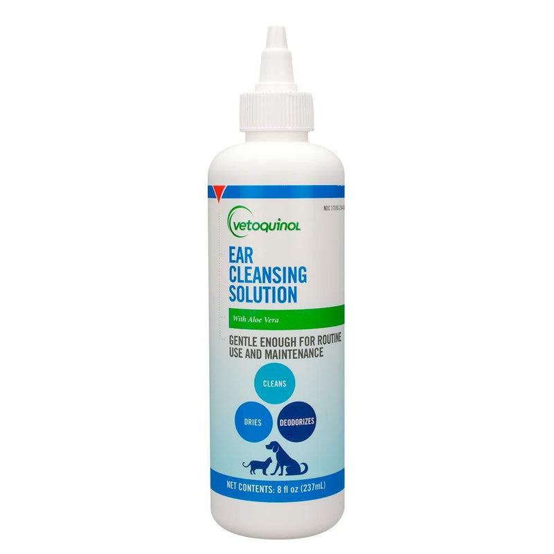 Vetoquinol Ear Cleansing Solution for Dogs and Cats 8 ounces - PawsPlanet Australia