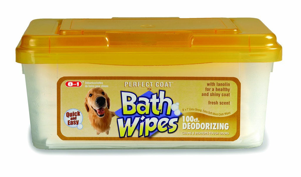 [Australia] - Perfect Coat Dog Deodorizing Bath Wipes 100ct 