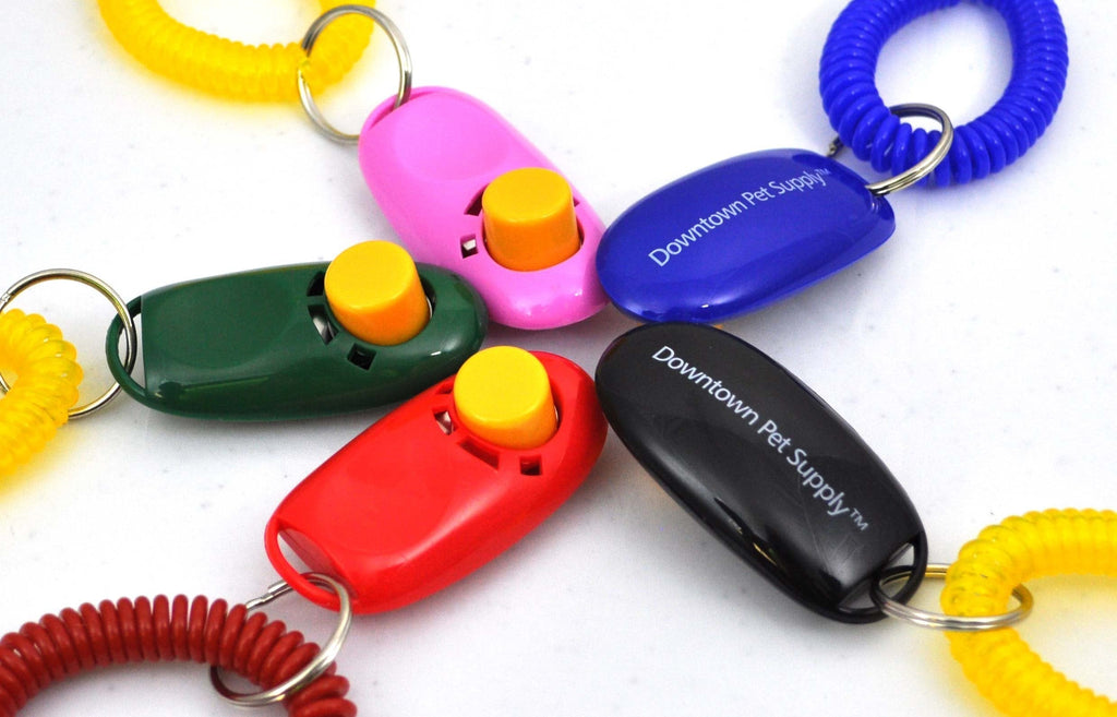 Downtown Pet Supply Big Button Dog Cat Training Clicker, Clickers with Wrist Bands 5 Pack - PawsPlanet Australia