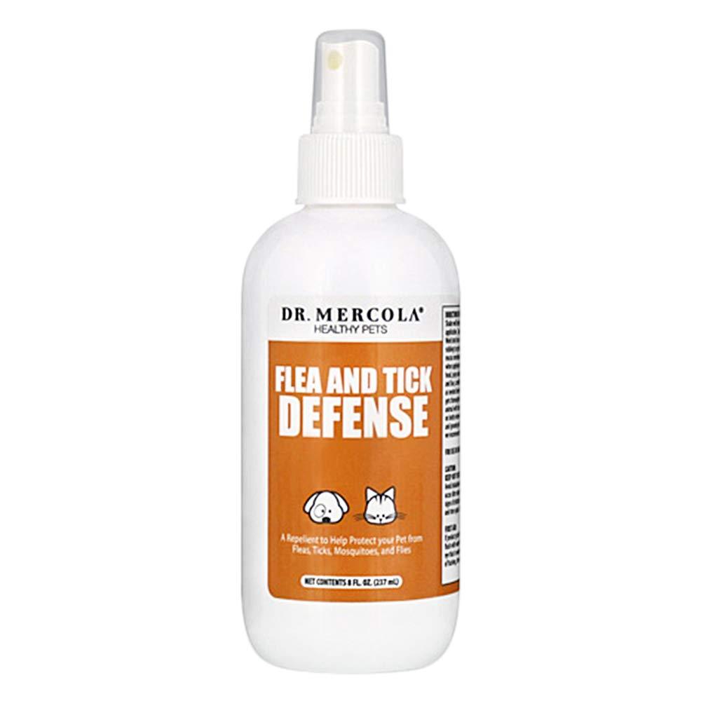 Dr. Mercola Natural Flea and Tick Defense (8 oz per bottle), Helps Repel Fleas, Ticks, and Mosquitoes, Helps Support Healthy Skin, Promotes Shiny, Healthy Coat - PawsPlanet Australia