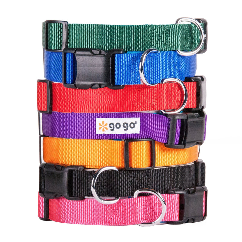 [Australia] - GoGo Pet Products GoGo Comfy Nylon 3/4-Inch X 14” inch – 20” inch Adjustable Pet Collar, Medium Purple 