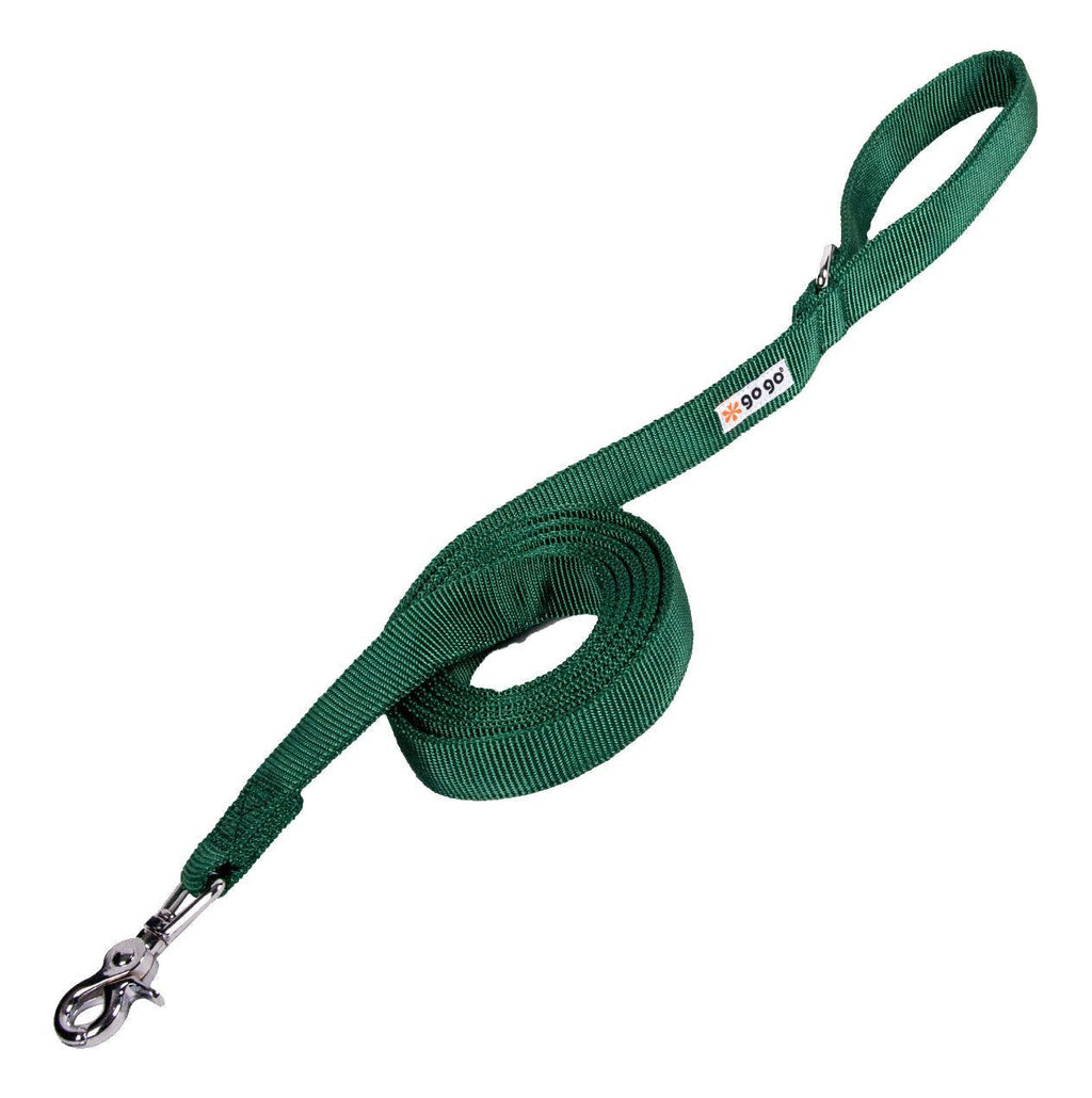 [Australia] - GoGo Pet Products 1-Inch Wide Comfy Nylon Dog Leash, 6-Feet Long, Hunter Green 