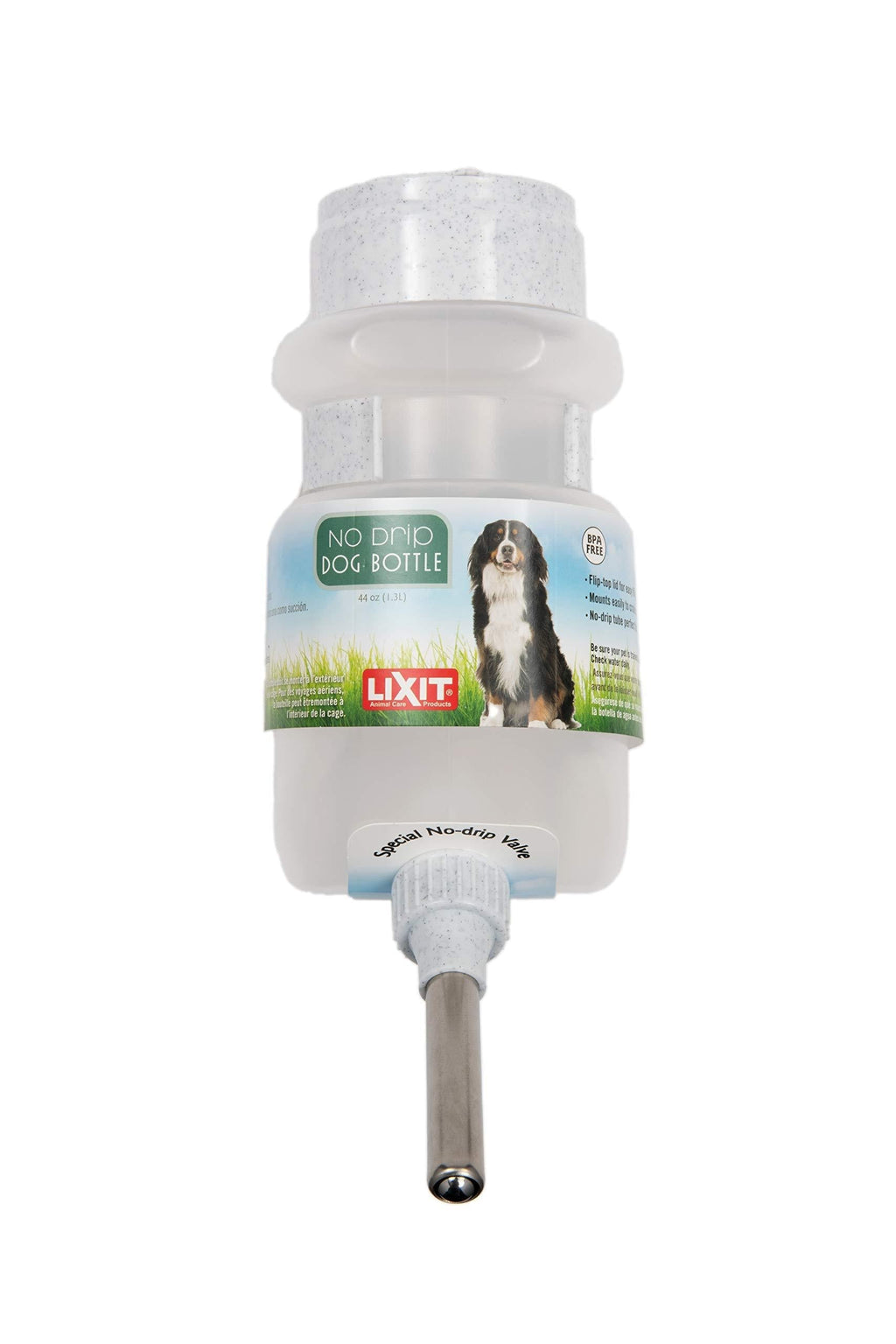 Lixit Top Fill NO-Drip Water Bottles for Dogs. 44oz White - PawsPlanet Australia