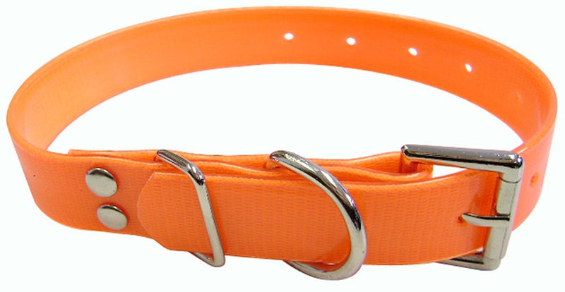 [Australia] - Hamilton 1-Inch by 20-Inch Plastic Coated Nylon Webbing Dog Collar 1" x 22" Orange 
