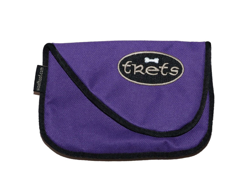 [Australia] - Woof Hoof Purple Magnetic Dog Cat Treat Pouch Training Rewards Bag For Treats Snacks with Belt Clip For Small n Large Pets Professional Quality 